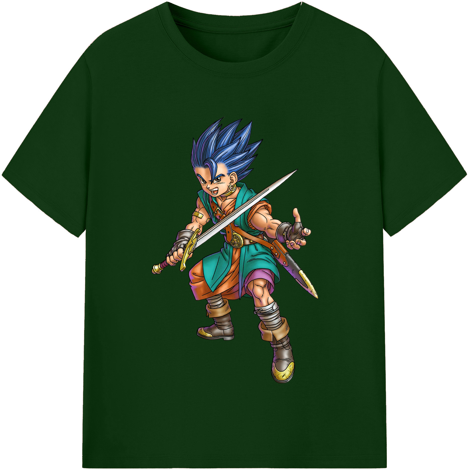 （画像用） ドラゴンクエスト Doragon Kuesuto Dragon Quest 綿100％半袖Tシャツ（フロントプリント）